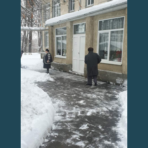 Dezăpezirea terioriului școlii primare nr. 19